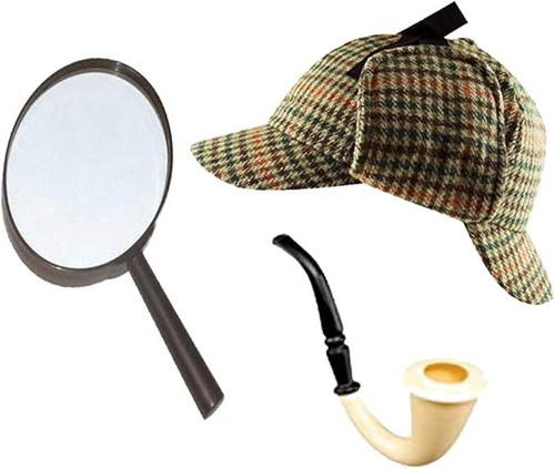 3pcs sherlock holmes costume - 3pcs,