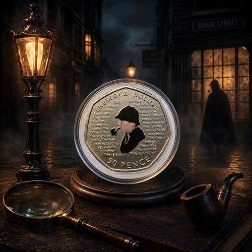 Sherlock holmes 2019 50p - holmes, royal