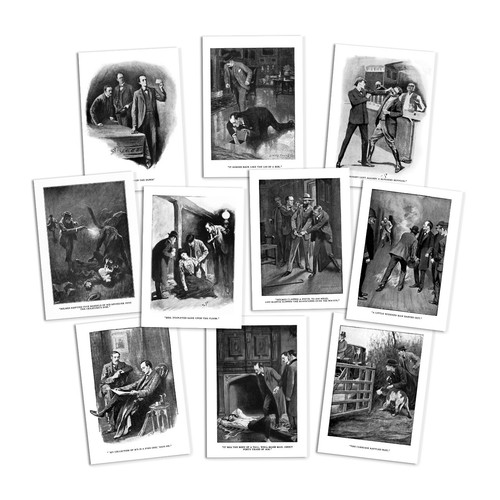 Sherlock holmes postcards card - sherlock,